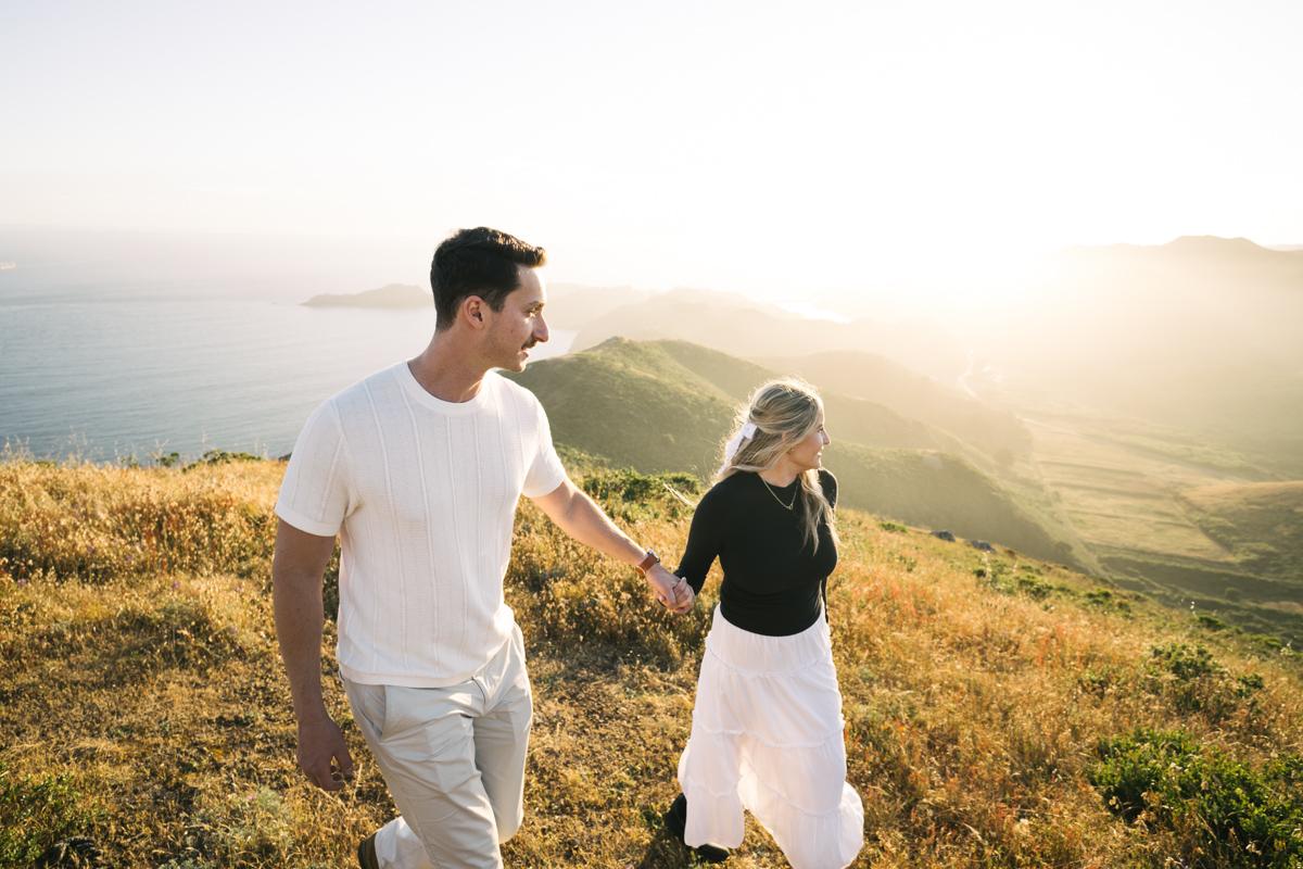 Marin Headlands Hawk Hill Engagement Shoot with Shanna and Austin